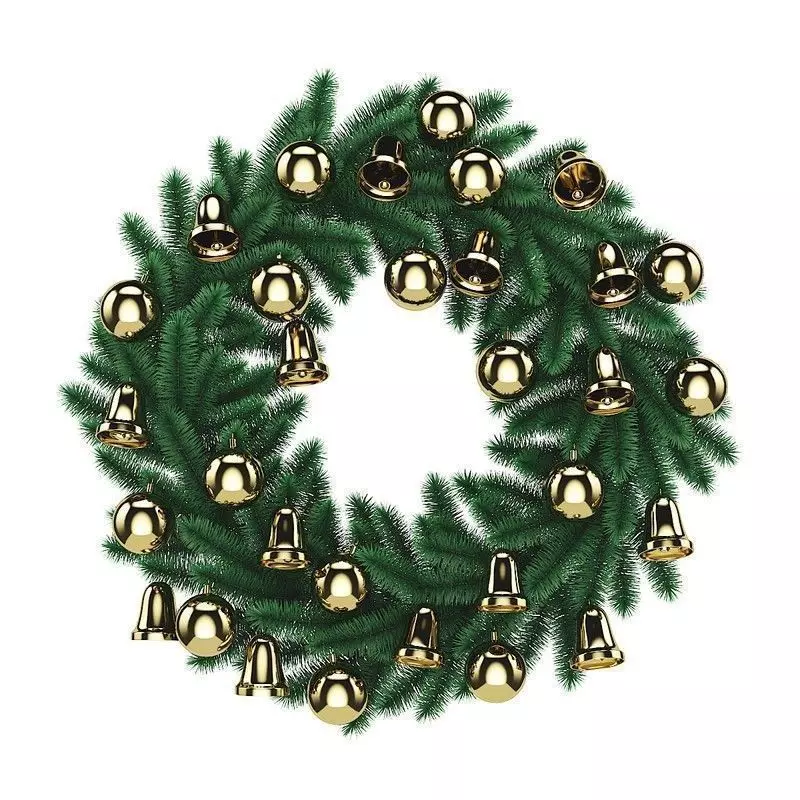 Christmas Wreath 2 3D model_0