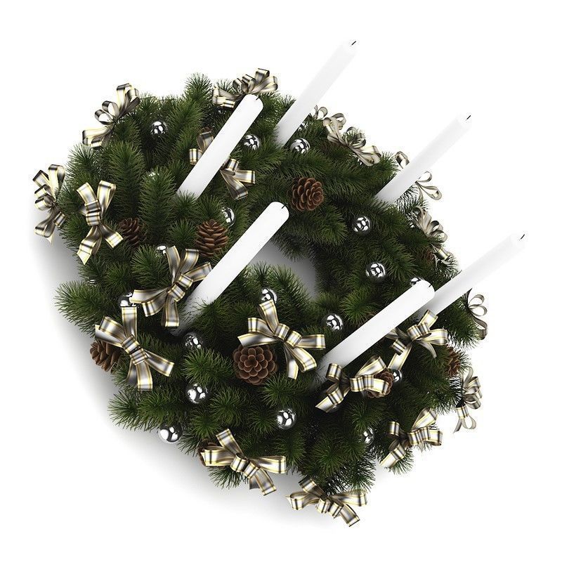 Christmas Table Decoration 7 3D model_2