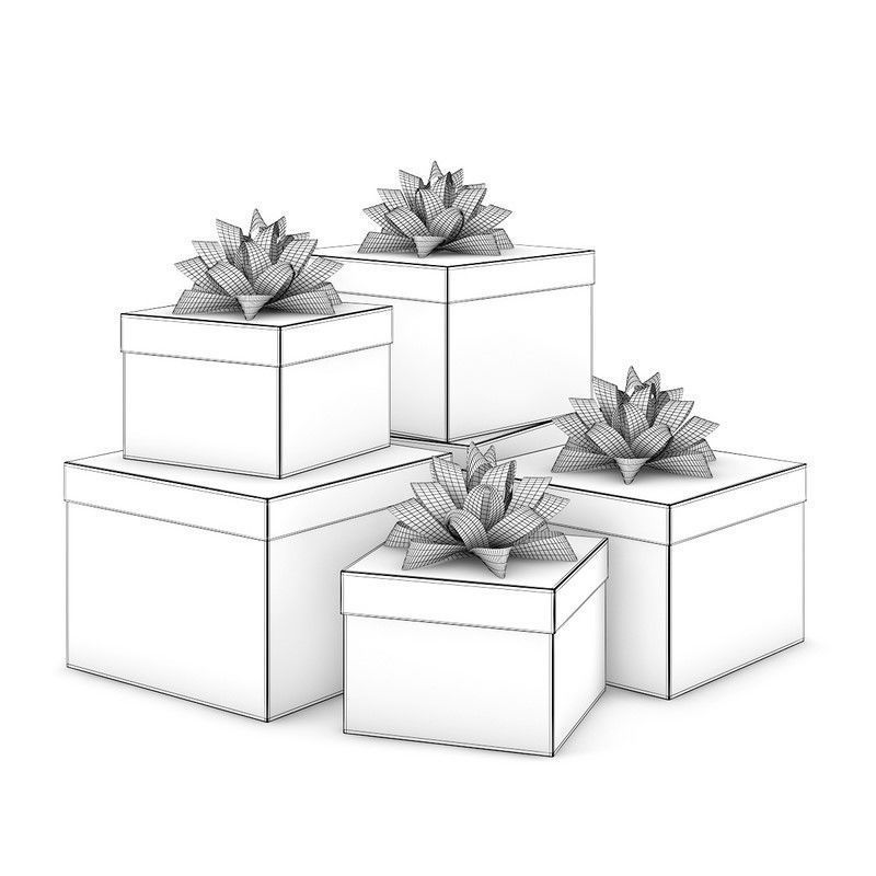 Christmas Presents 4 3D model_1