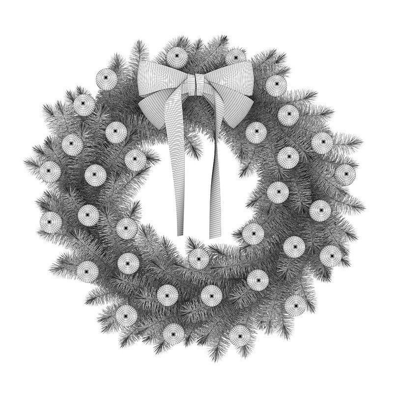 Christmas Wreath 4 3D model_1