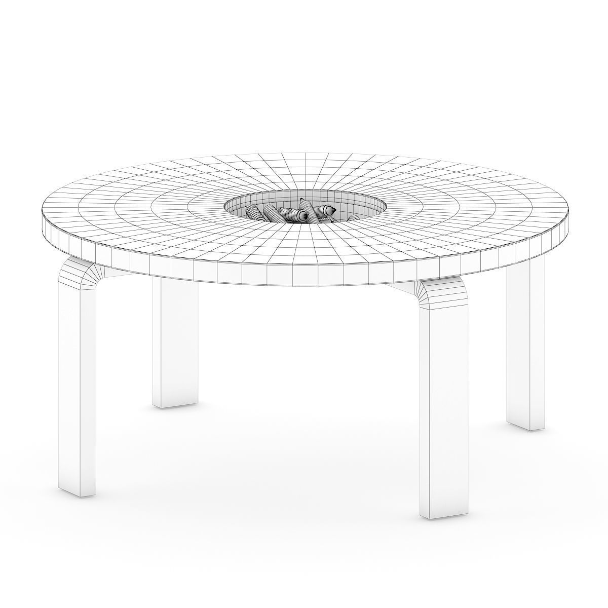 Chalkboard Table 3D model_1