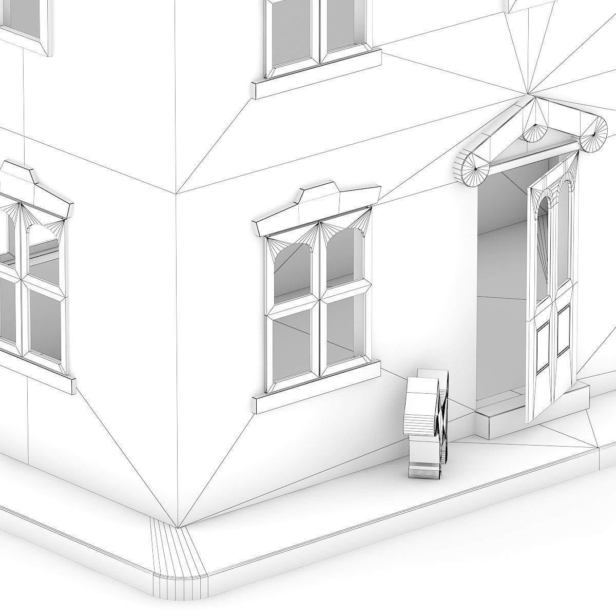 Dollhouse toy house 3D model_5