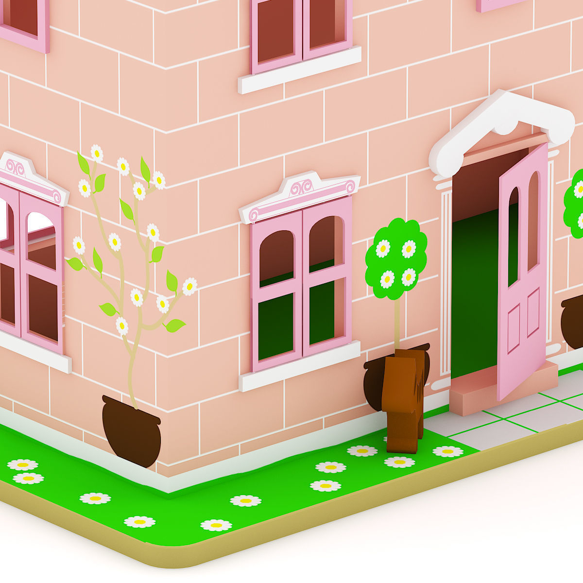 Dollhouse toy house 3D model_4