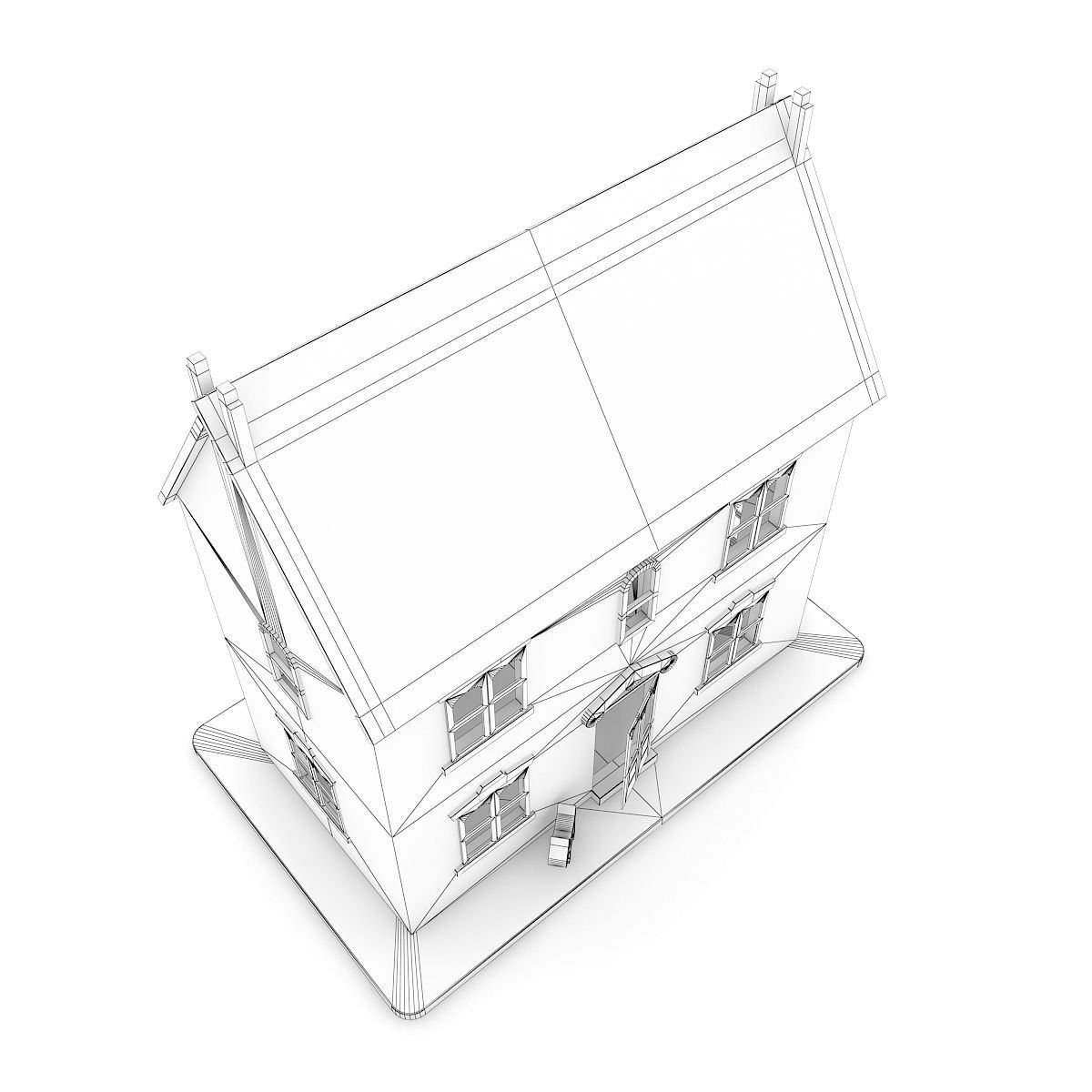 Dollhouse toy house 3D model_3