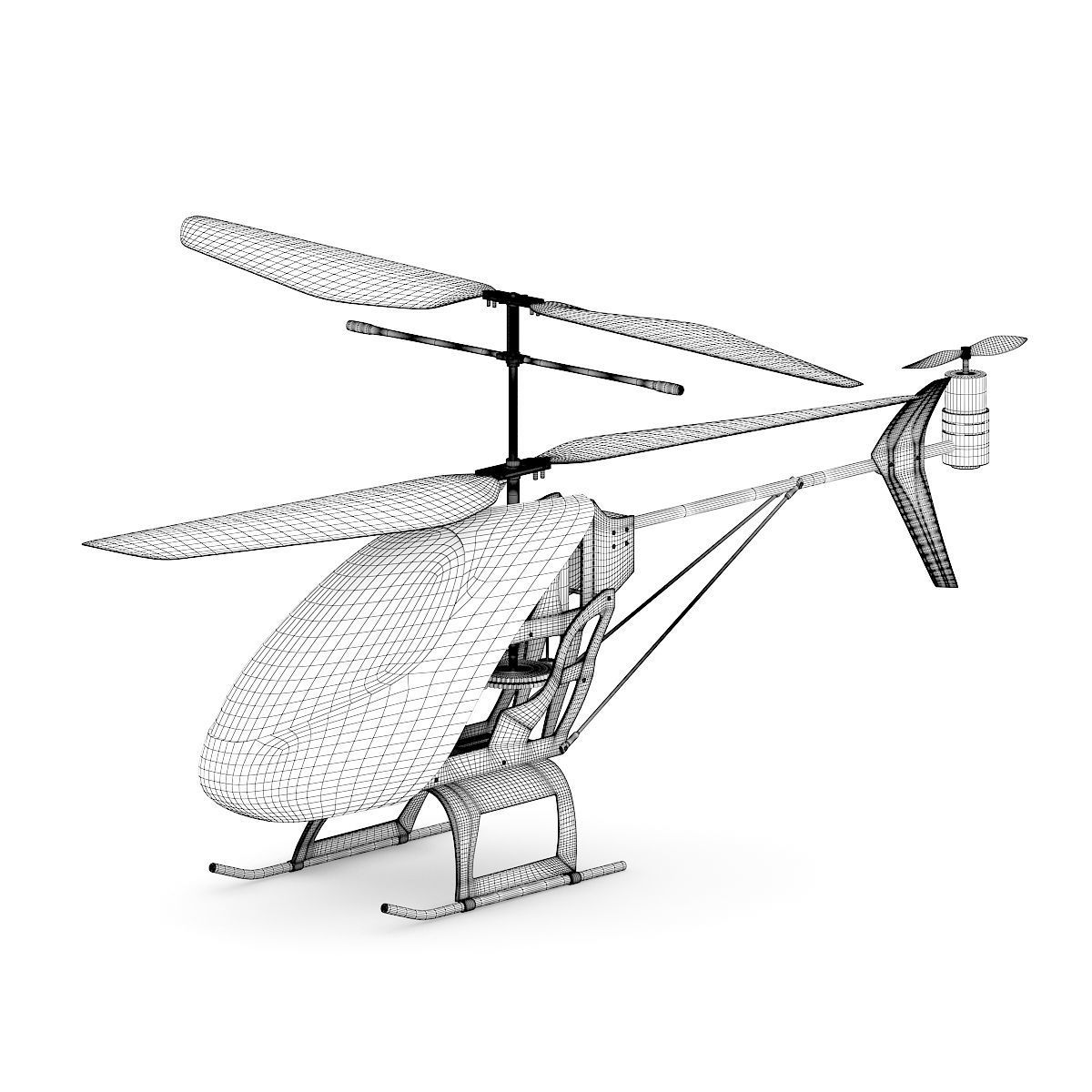 RC Helicopter 3D model_1