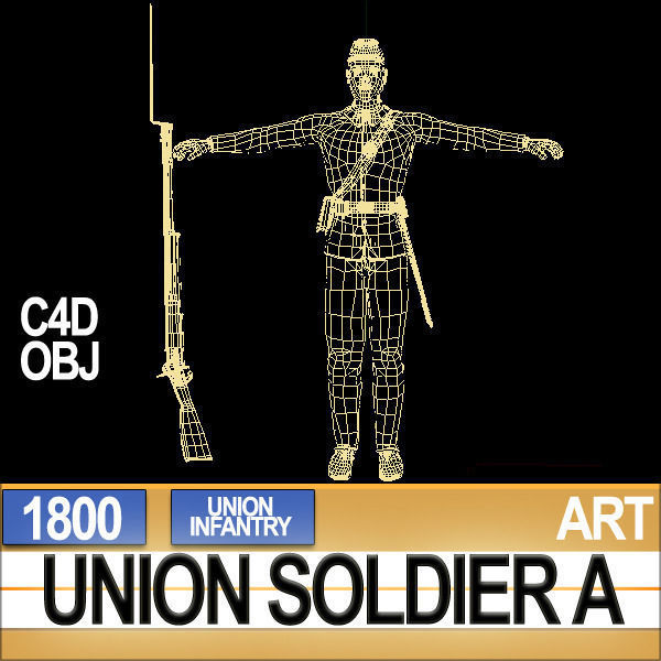 Civil War Union Soldier A Infantry 3D model_14
