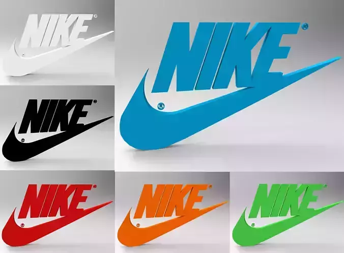 Nike Logo 3D Model Free Free low-poly 3D model
