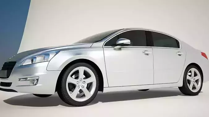 Peugeot 508 free car 3d model low polly