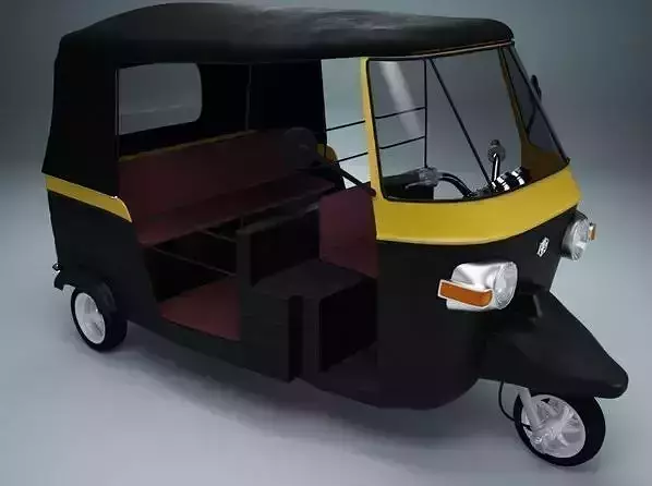 Auto Rickshwa Low-poly 3D model
