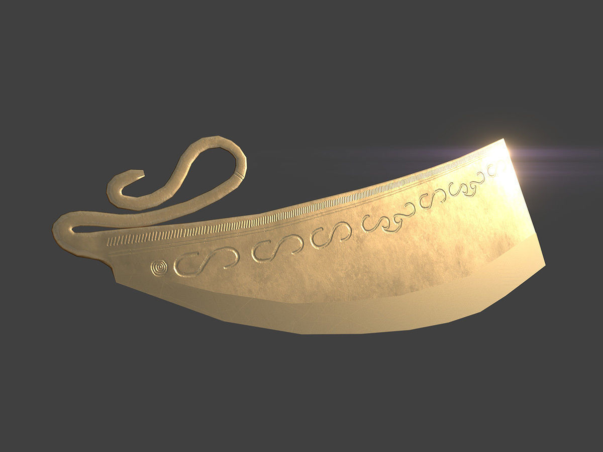 Bronze Age razor Free low-poly 3D model_1