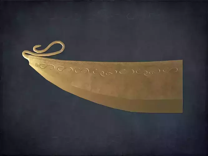 Bronze Age razor Free low-poly 3D model
