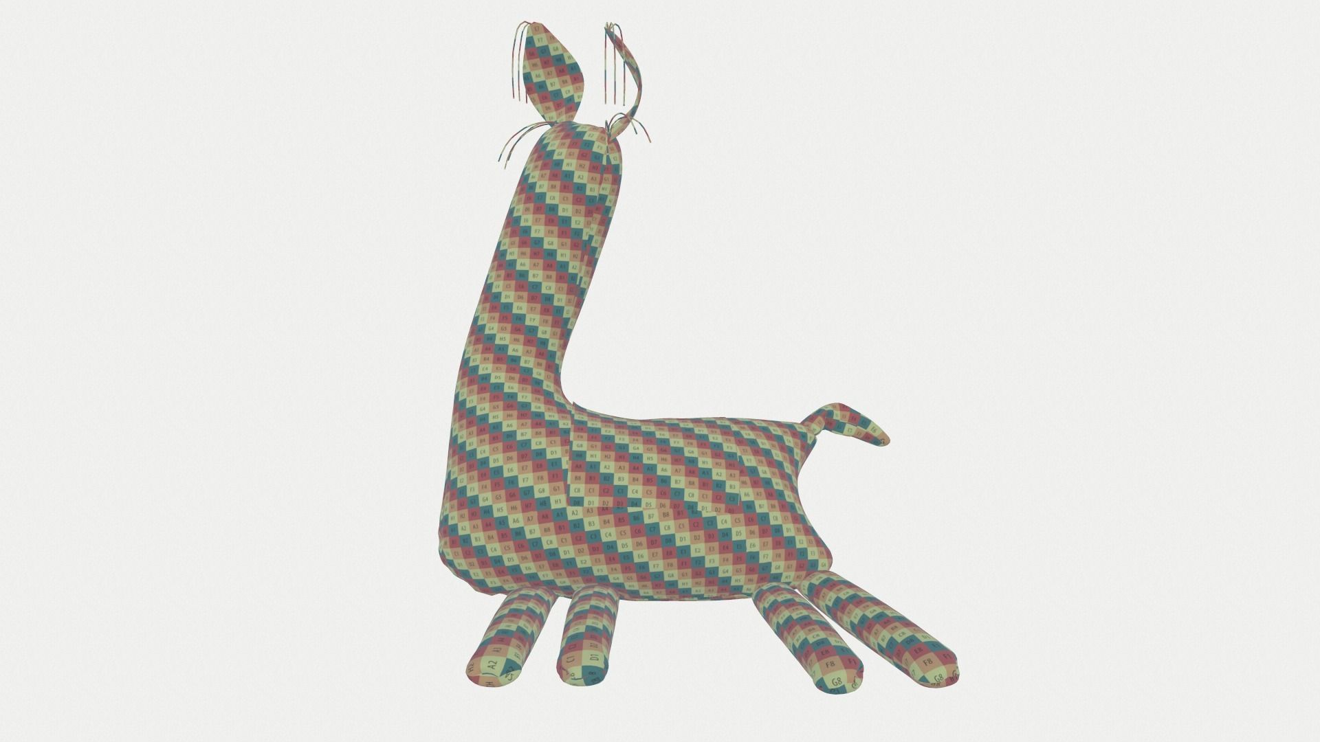 Soft Toy Of  Lama 3D model_10