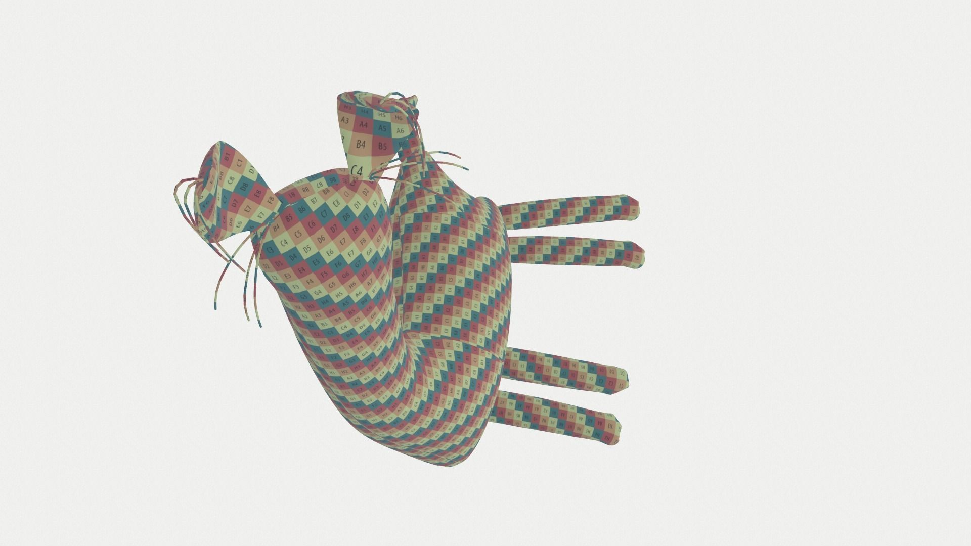 Soft Toy Of  Lama 3D model_11