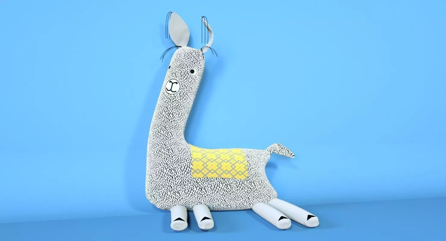 Soft Toy Of  Lama 3D model_0