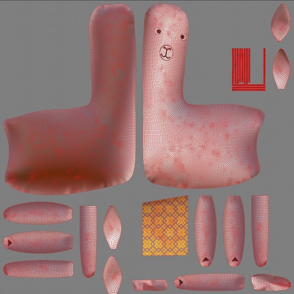 Soft Toy Of  Lama 3D model_13