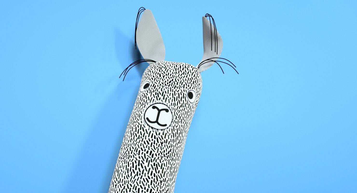Soft Toy Of  Lama 3D model_2