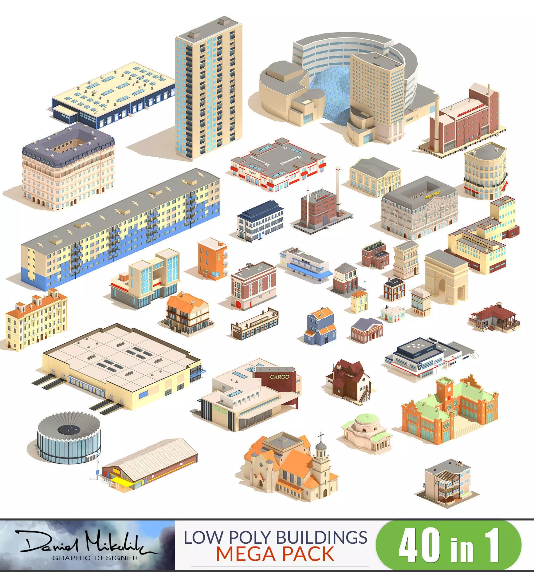 Epic Low Poly Bundle  Low-poly 3D model_0