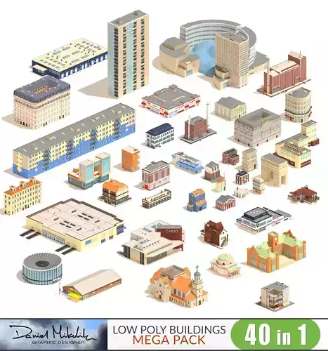 Epic Low Poly Bundle  Low-poly 3D model