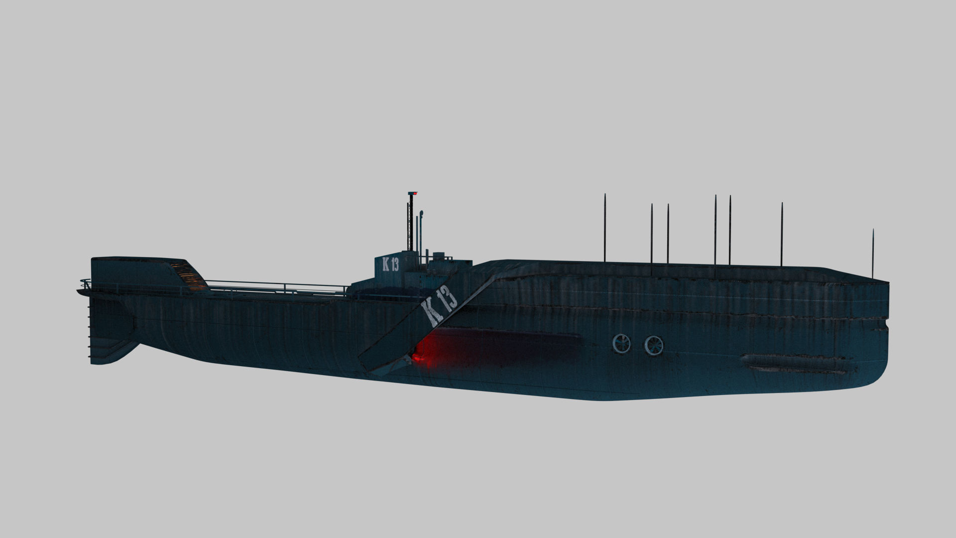 Military submarine 3D model_1
