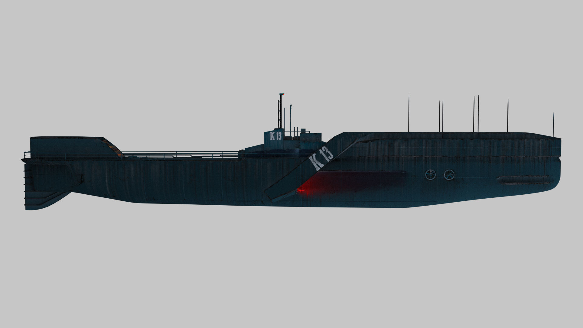 Military submarine 3D model_3