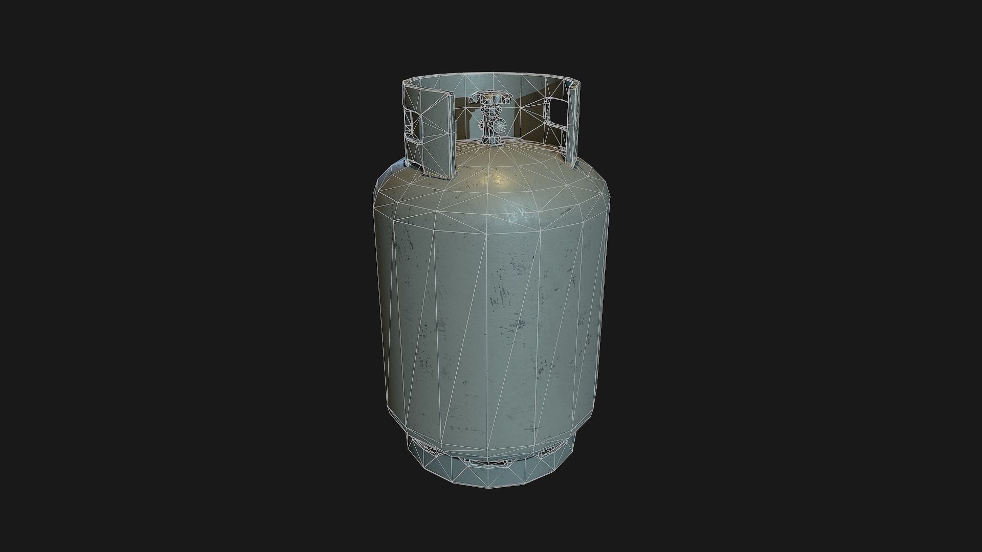 Low Poly PBR Gas Bottle Complete Collection Low-poly 3D model_14