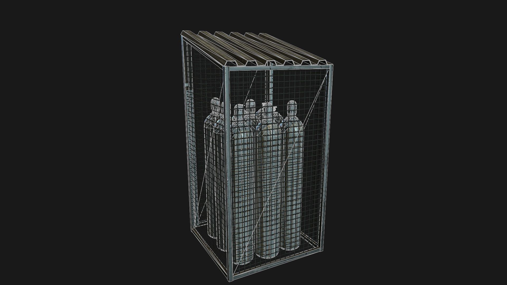 Low Poly PBR Gas Bottle Complete Collection Low-poly 3D model_51