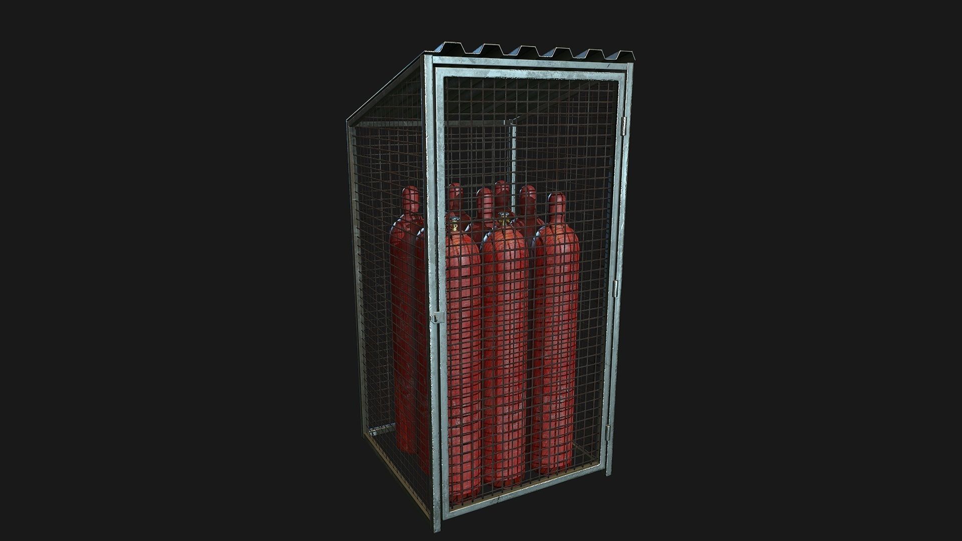 Low Poly PBR Gas Bottle Complete Collection Low-poly 3D model_46