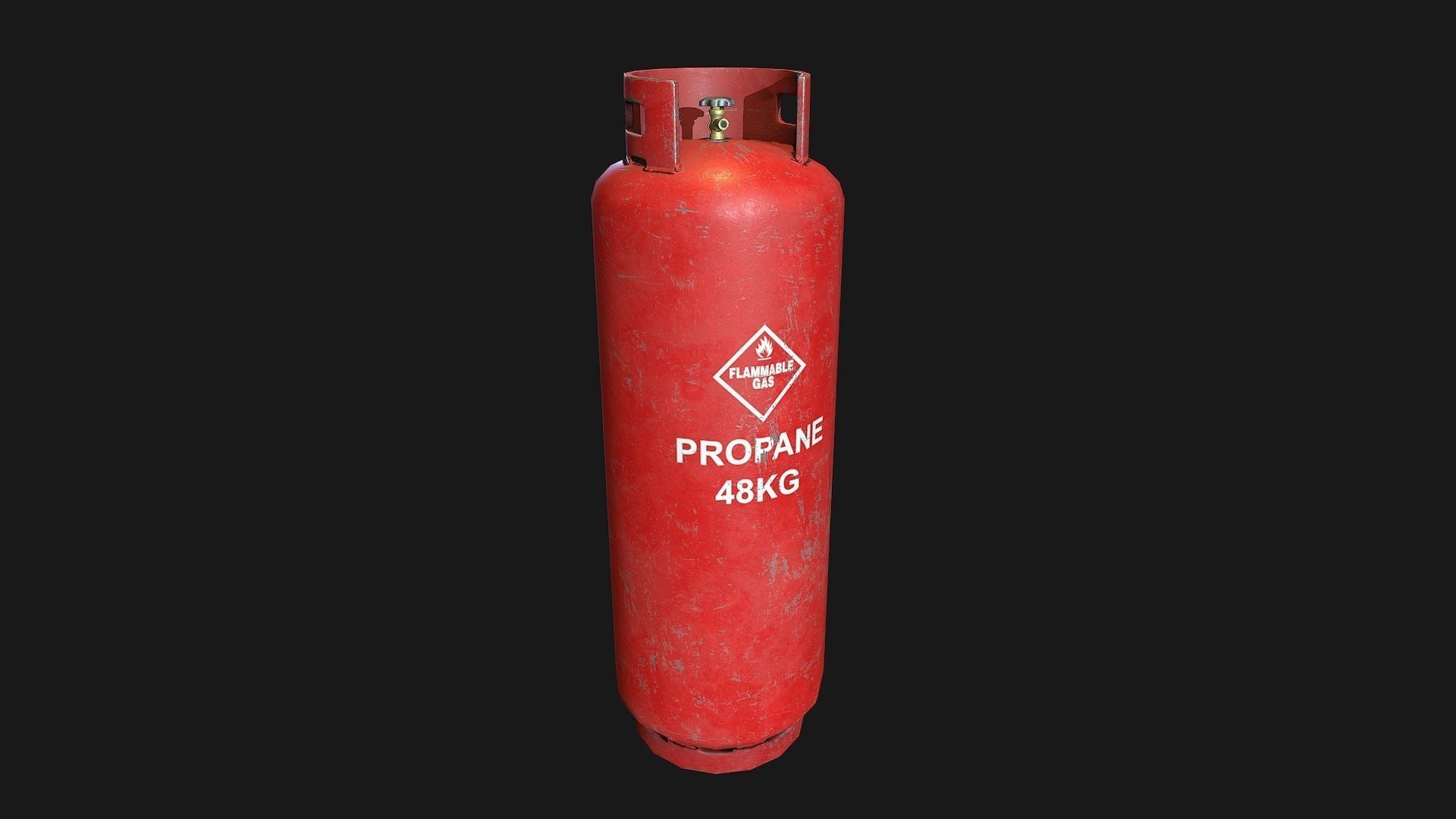 Low Poly PBR Gas Bottle Complete Collection Low-poly 3D model_21