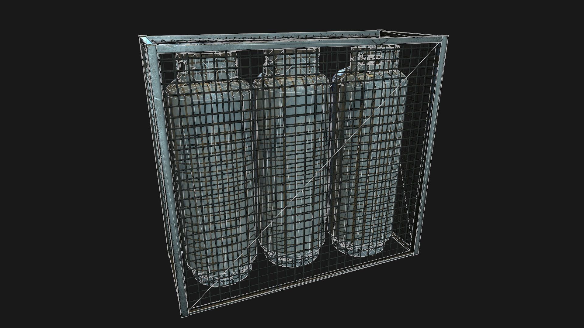 Low Poly PBR Gas Bottle Complete Collection Low-poly 3D model_33