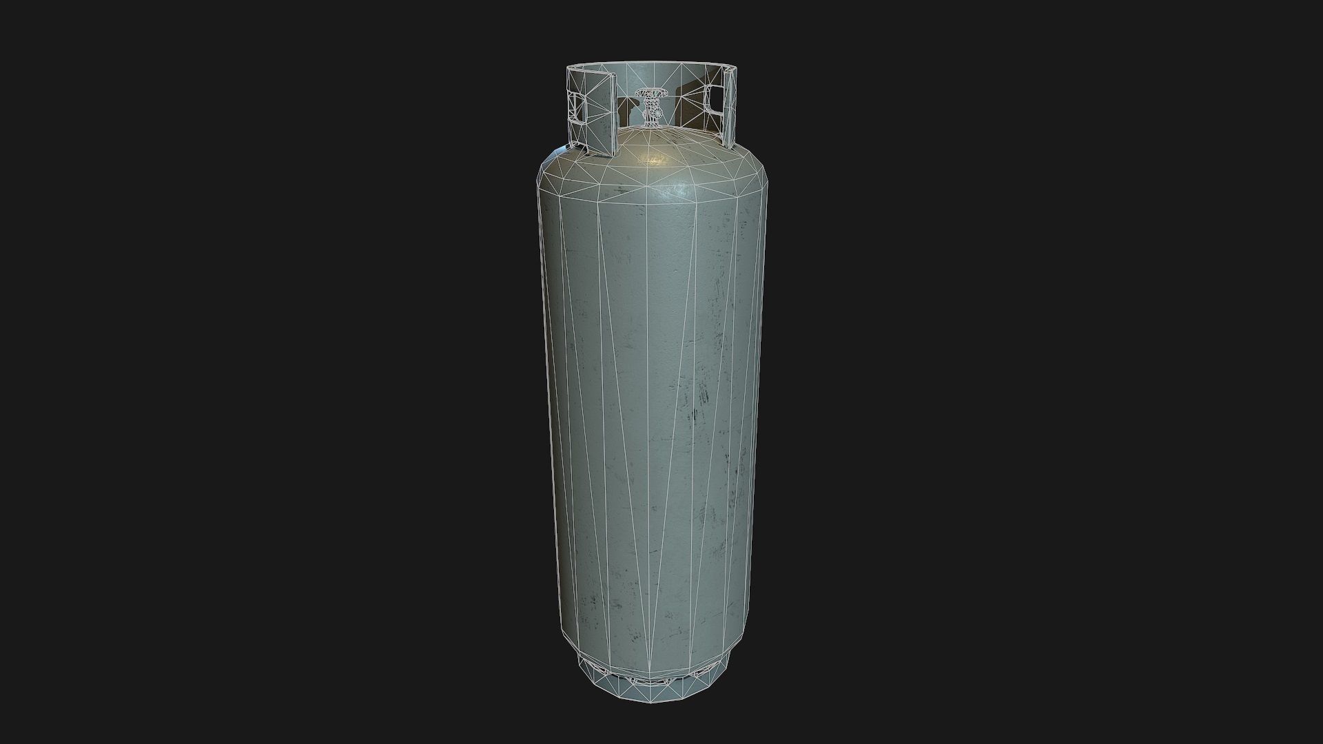 Low Poly PBR Gas Bottle Complete Collection Low-poly 3D model_27