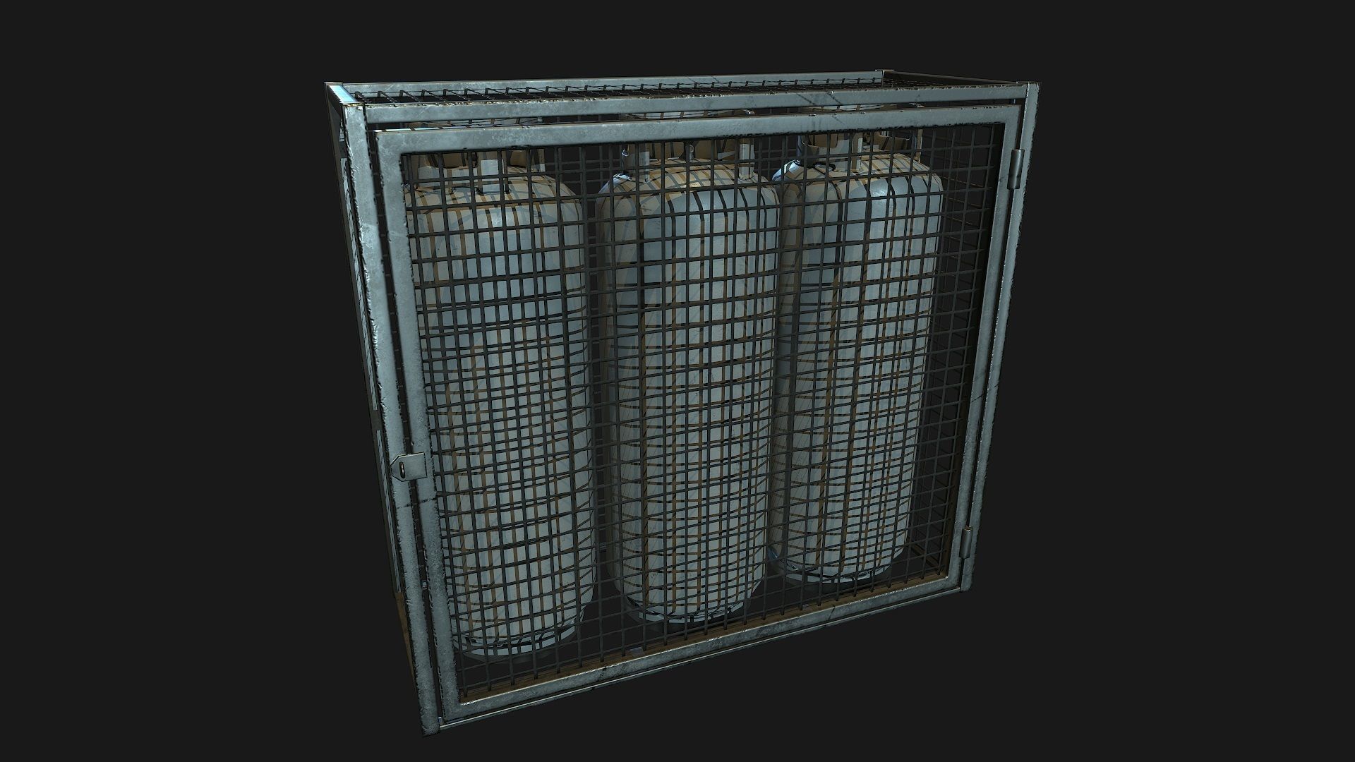 Low Poly PBR Gas Bottle Complete Collection Low-poly 3D model_30