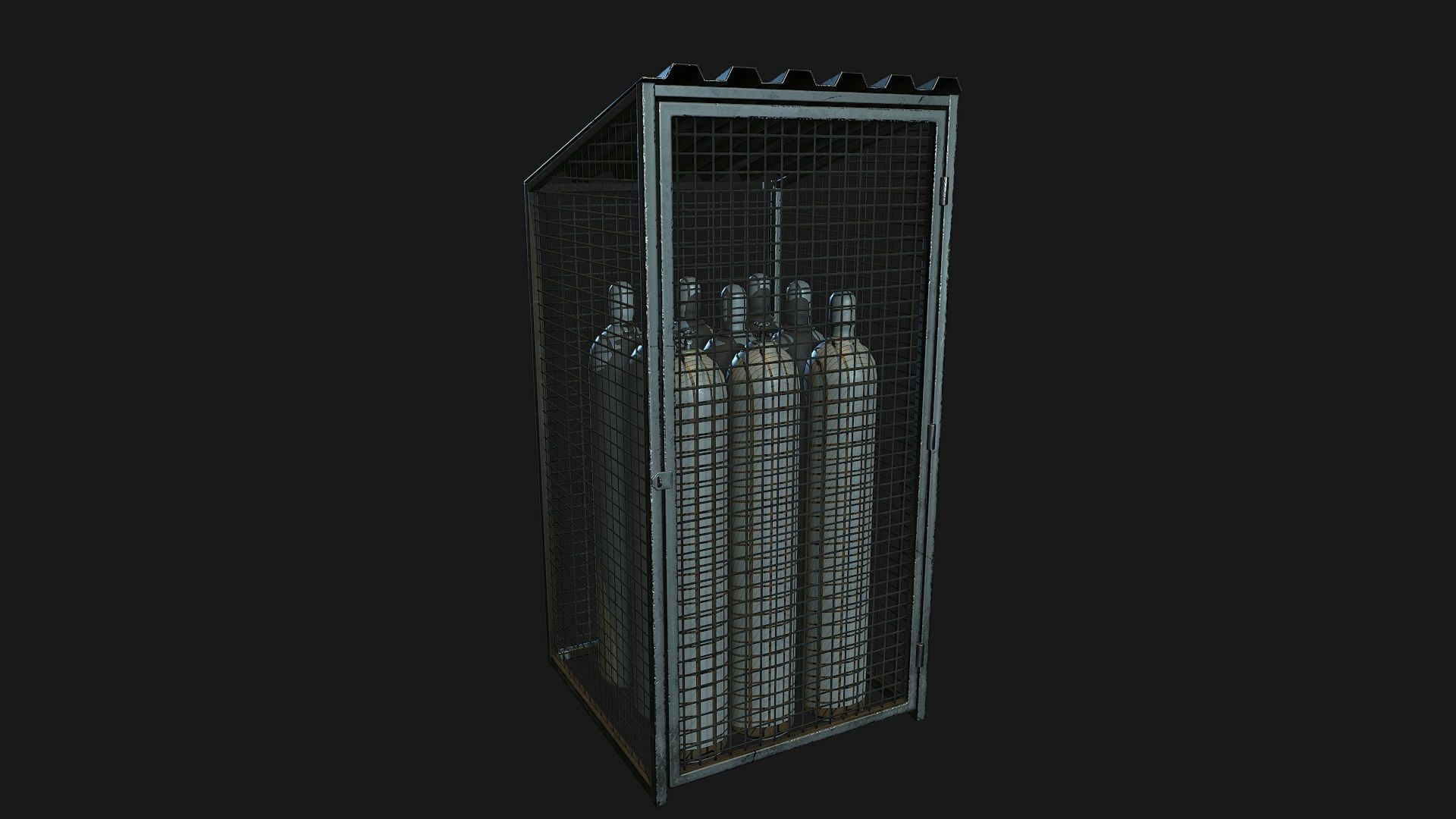 Low Poly PBR Gas Bottle Complete Collection Low-poly 3D model_48