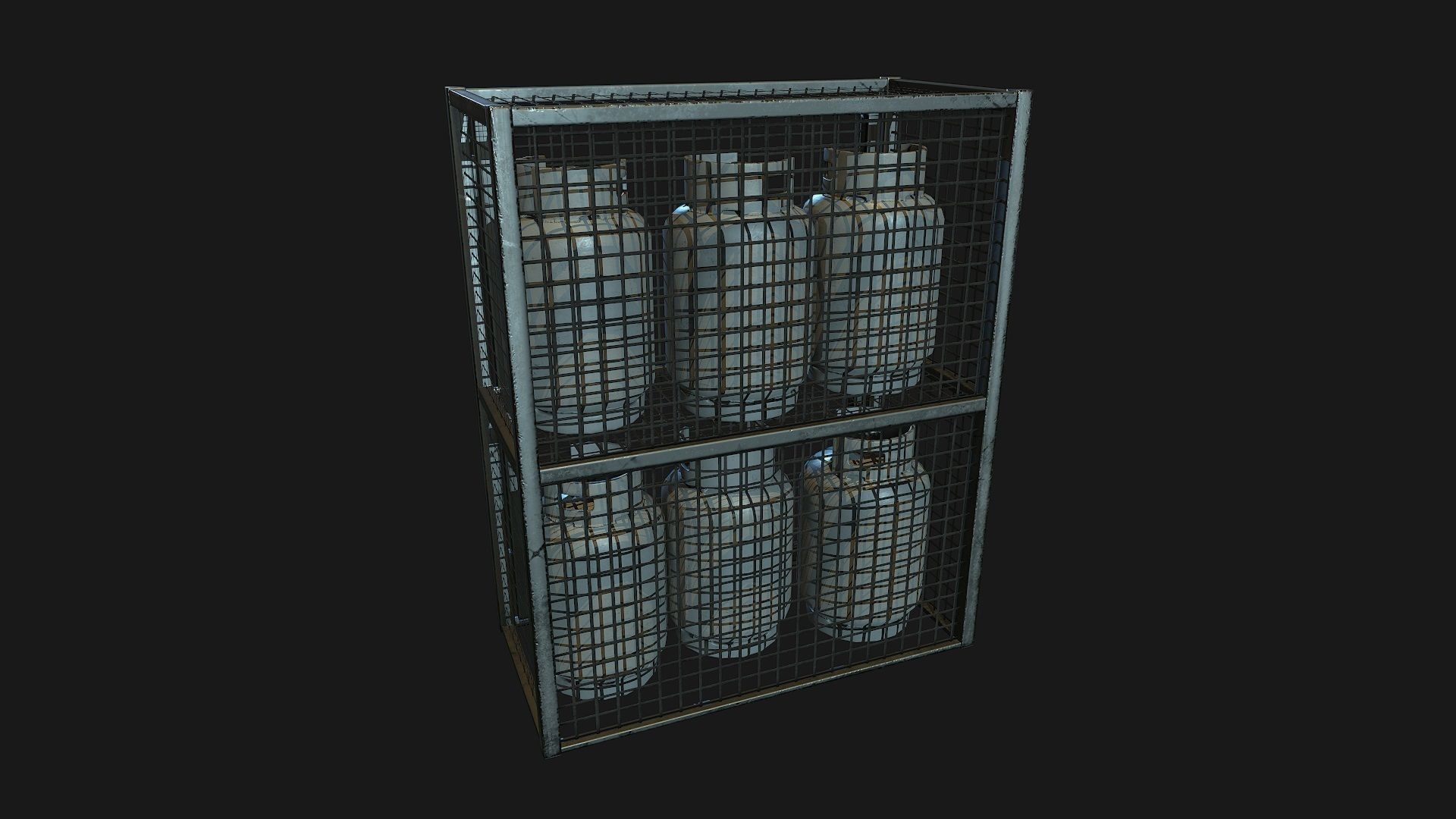 Low Poly PBR Gas Bottle Complete Collection Low-poly 3D model_19