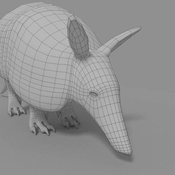 Armadillo Low-poly 3D model_2