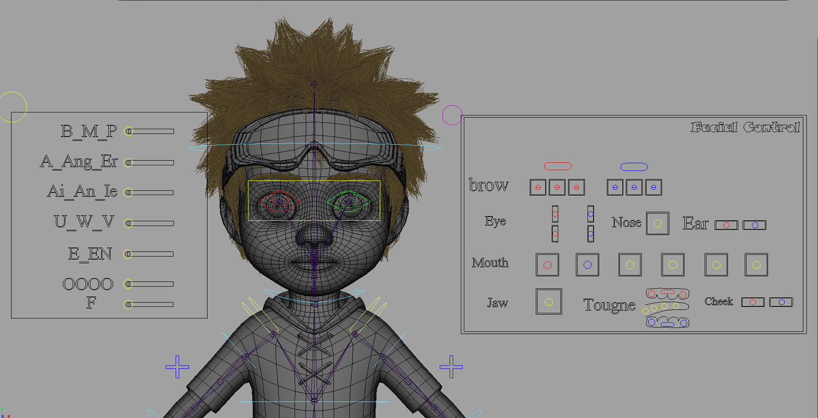 Cartoon Boy Rigged 3D model_16