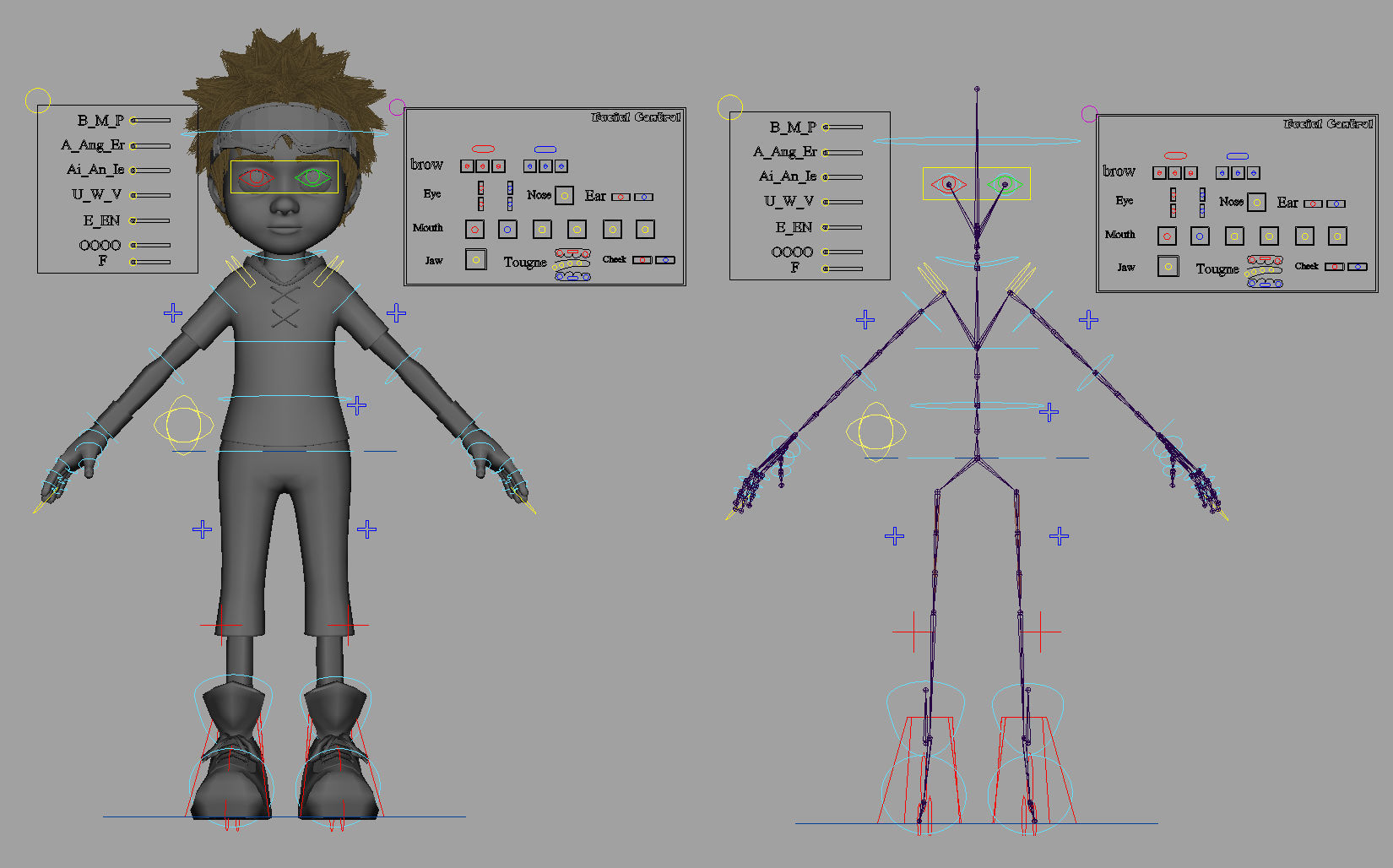 Cartoon Boy Rigged 3D model_17