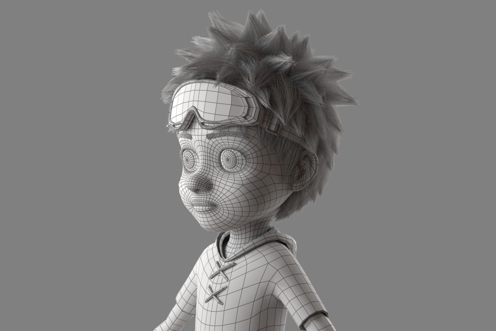 Cartoon Boy Rigged 3D model_12