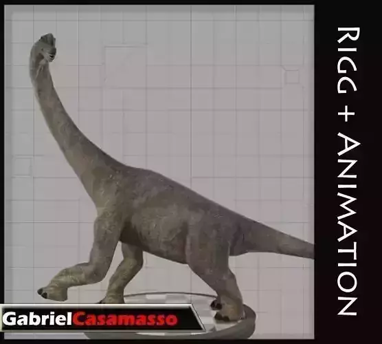 Brachiosaur Low-poly 3D model