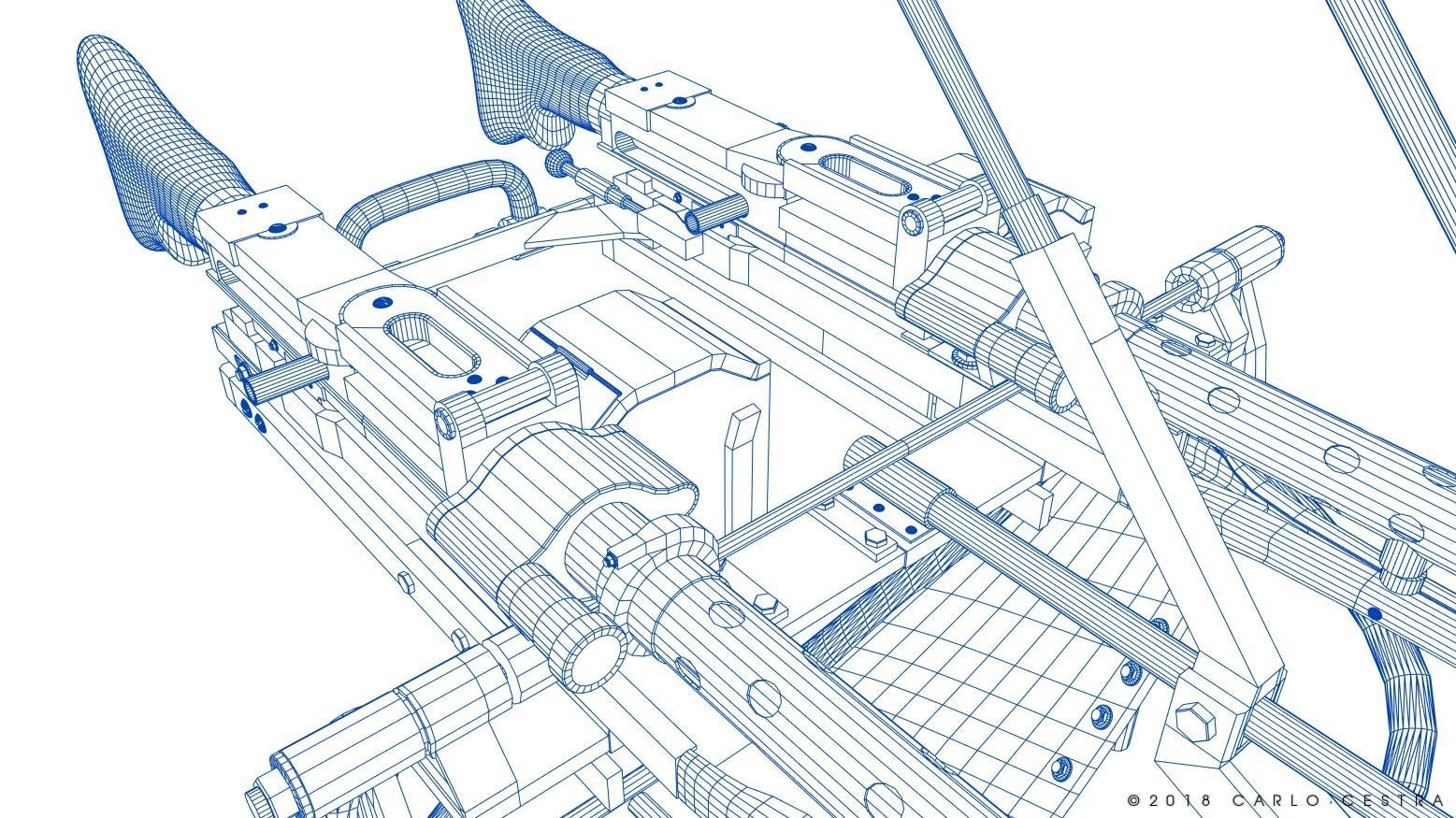 MG34 Zwillingsockel36 A Low-poly 3D model_39