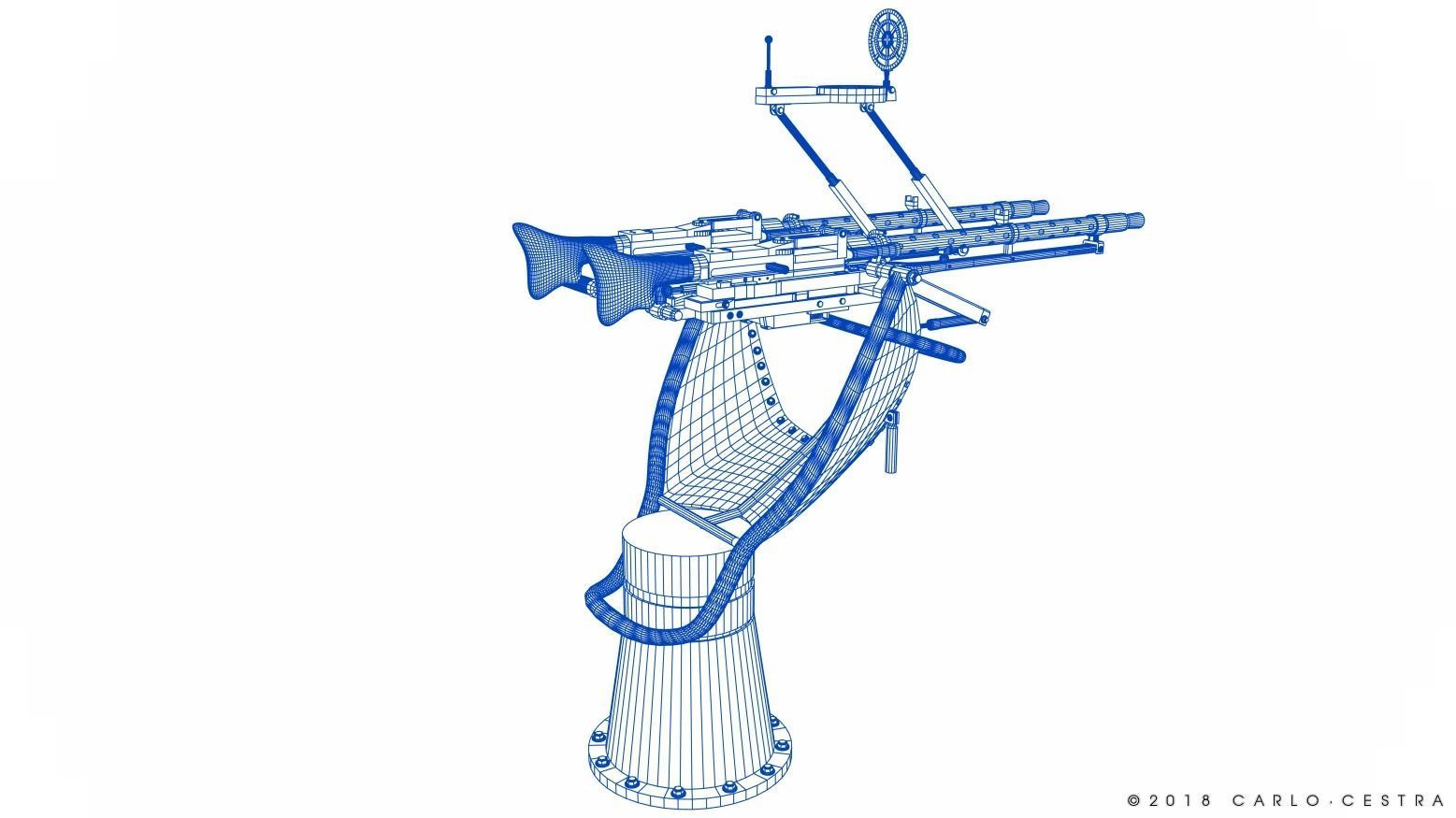 MG34 Zwillingsockel36 A Low-poly 3D model_33