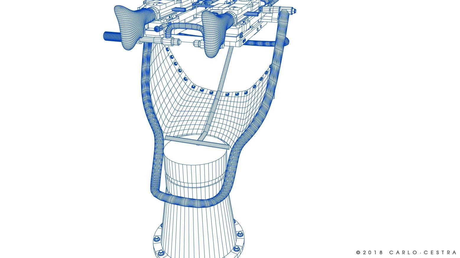 MG34 Zwillingsockel36 A Low-poly 3D model_35
