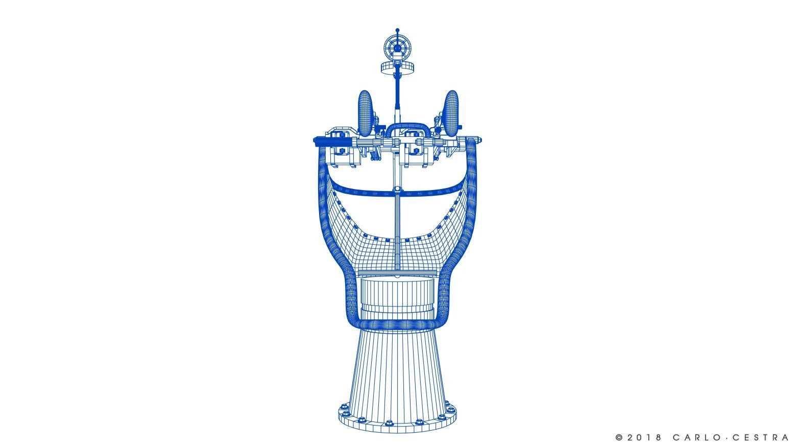 MG34 Zwillingsockel36 A Low-poly 3D model_44