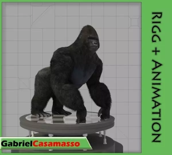 Gorilla Low-poly 3D model_0
