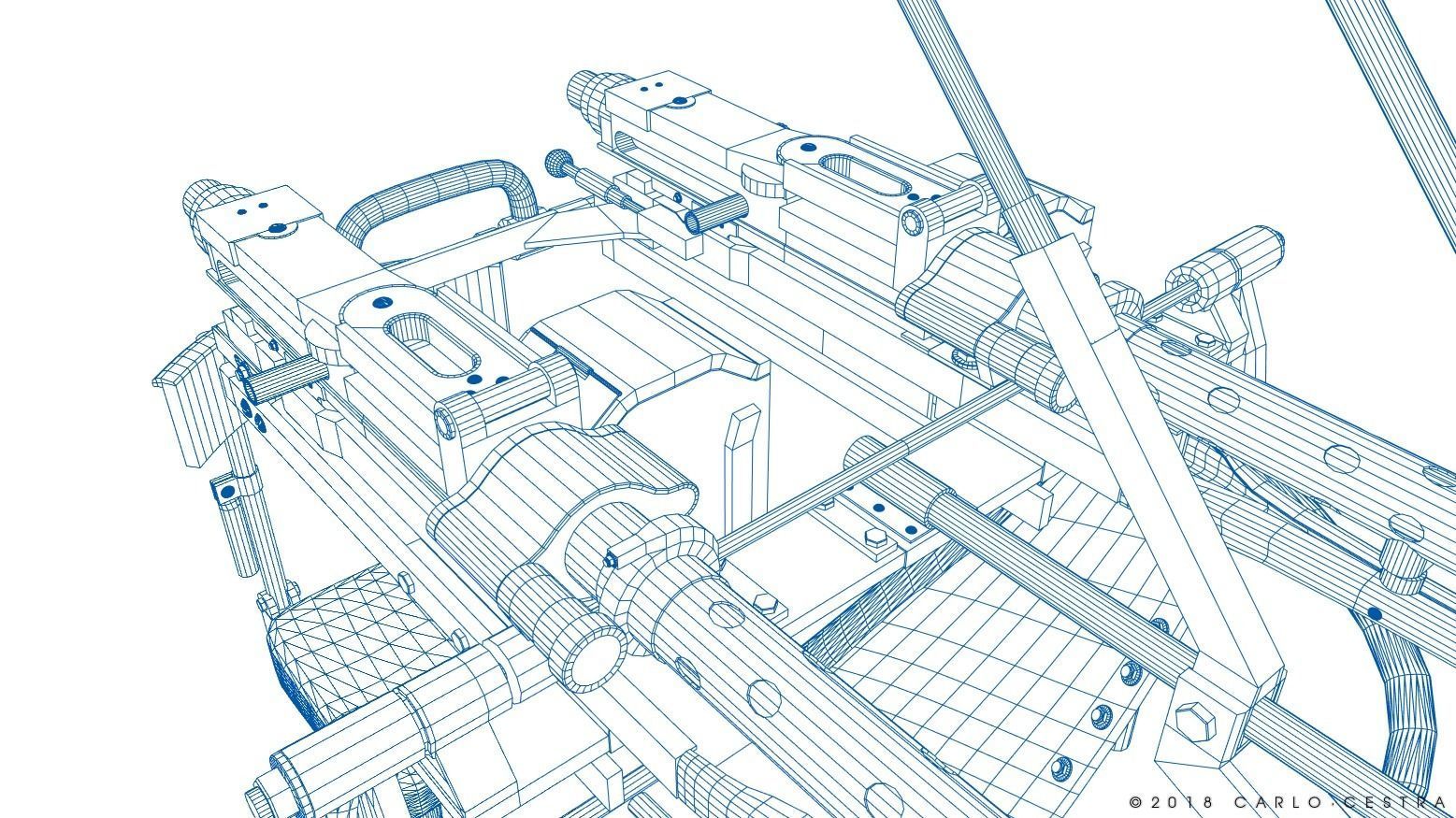MG34 Zwillingsockel36 B Low-poly 3D model_36
