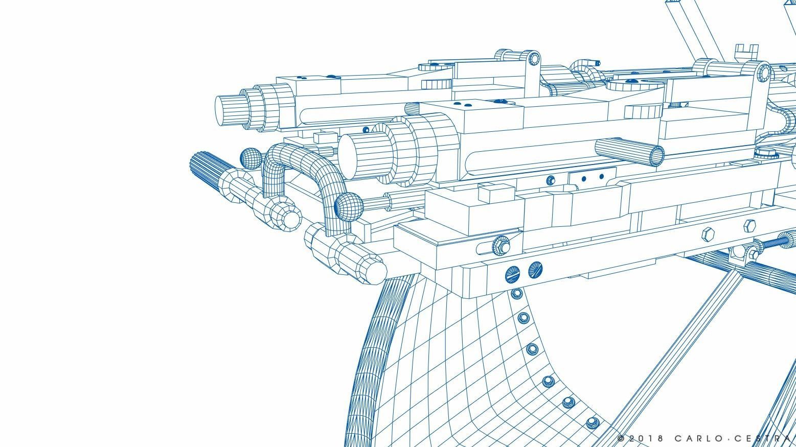 MG34 Zwillingsockel36 B Low-poly 3D model_41