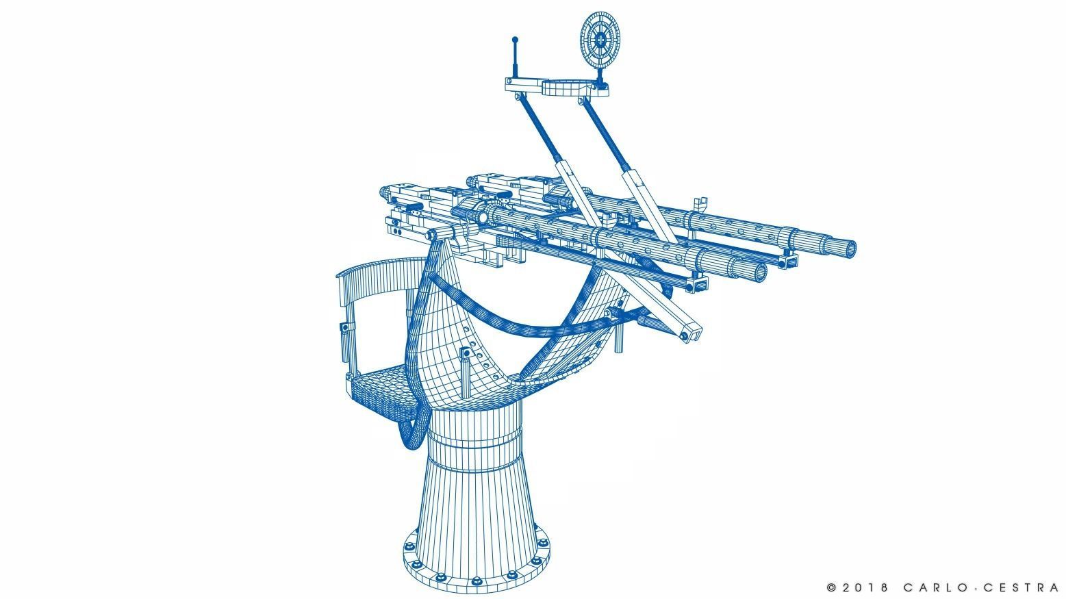 MG34 Zwillingsockel36 B Low-poly 3D model_31