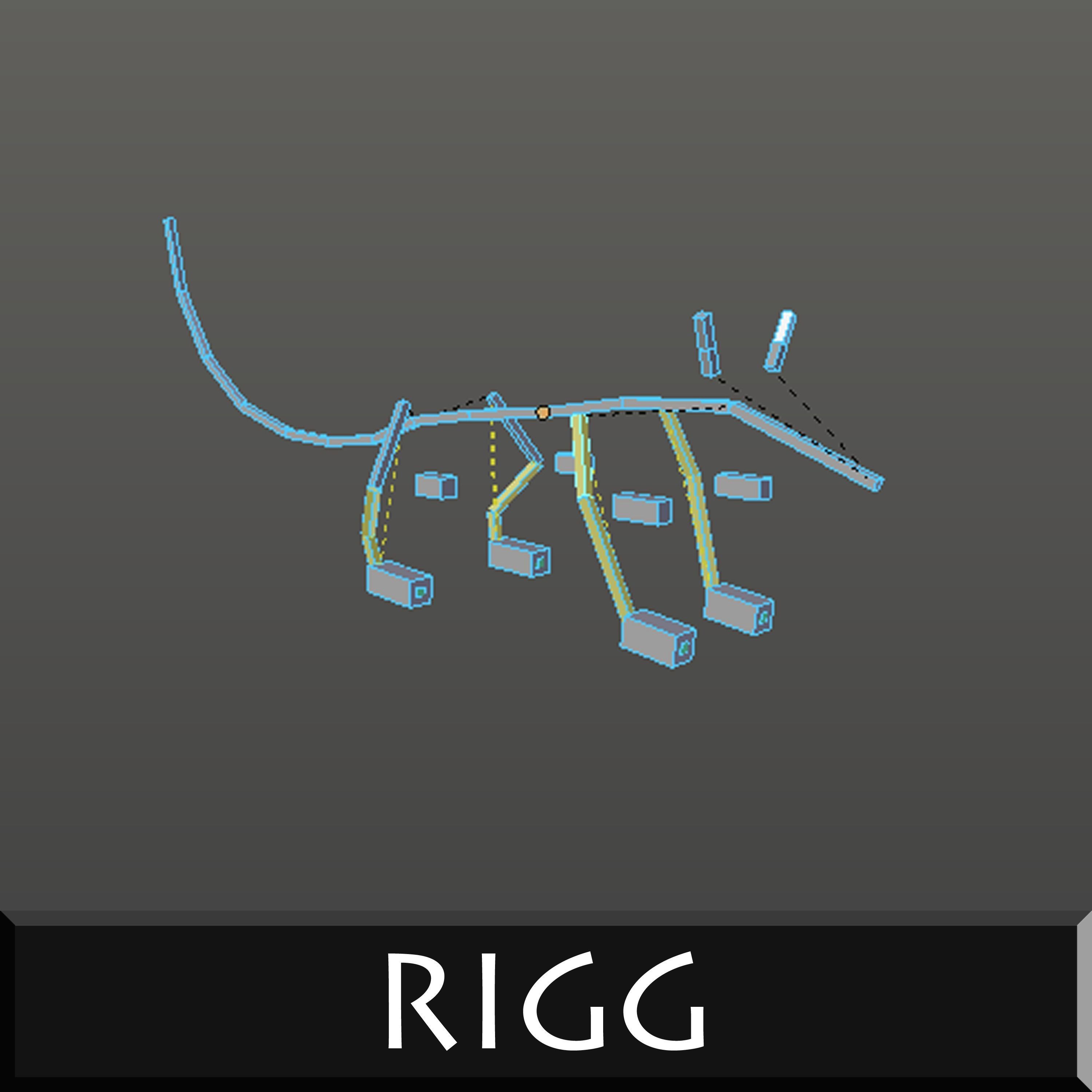 Squirrel on platform Low-poly 3D model_5