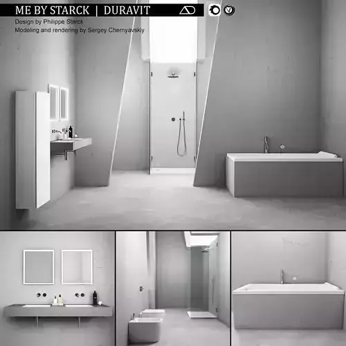 Bathroom furniture set ME by Starck Duravit  3D model