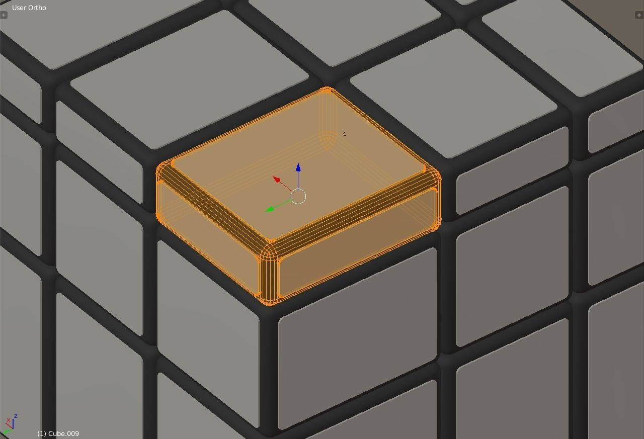 Mirror cube 3x3x3 puzzle toy 3D model_10