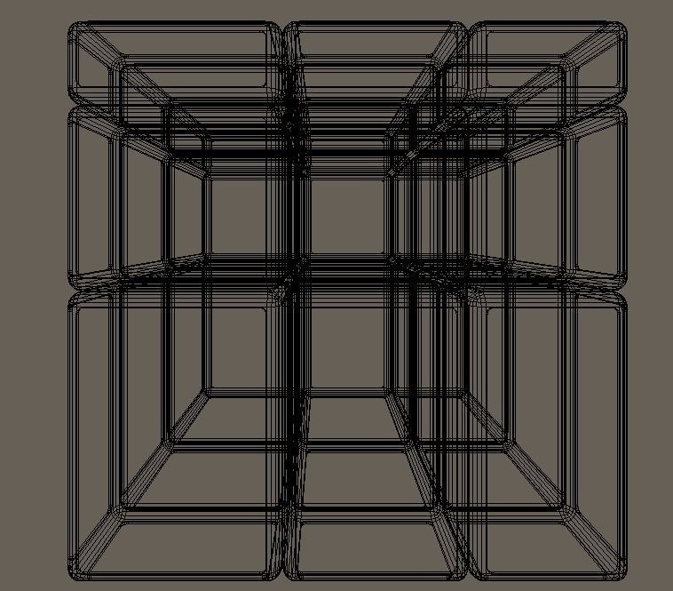 Mirror cube 3x3x3 puzzle toy 3D model_8